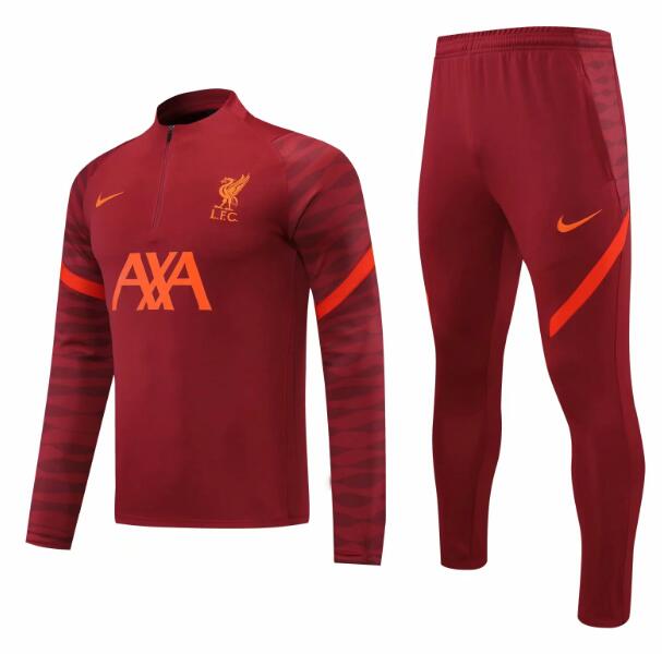 2021/22 Liverpool Red Training Kits Sweatshirt with Pants Tracksuits